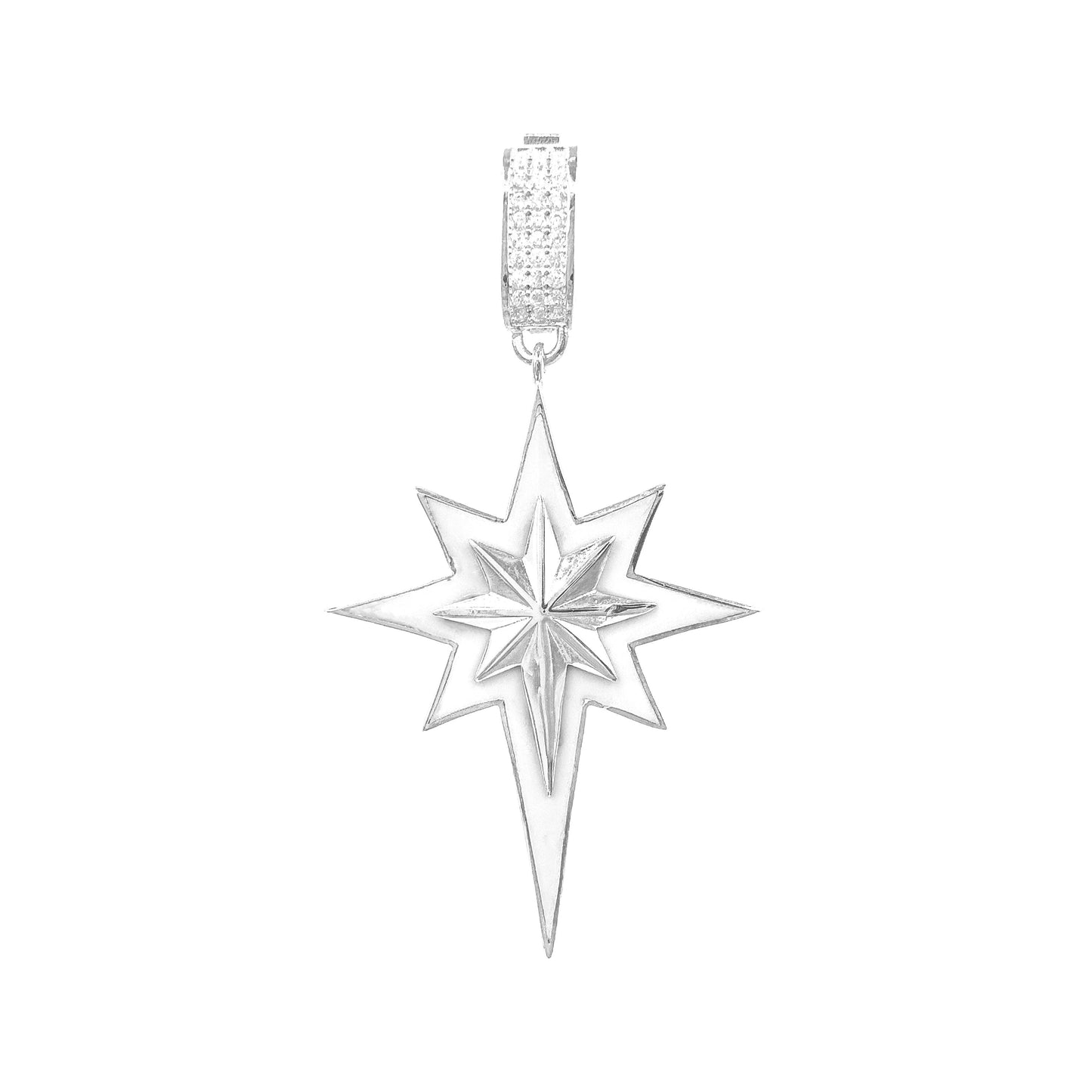 Colorful Enameled Polar Star Pendant / Charm