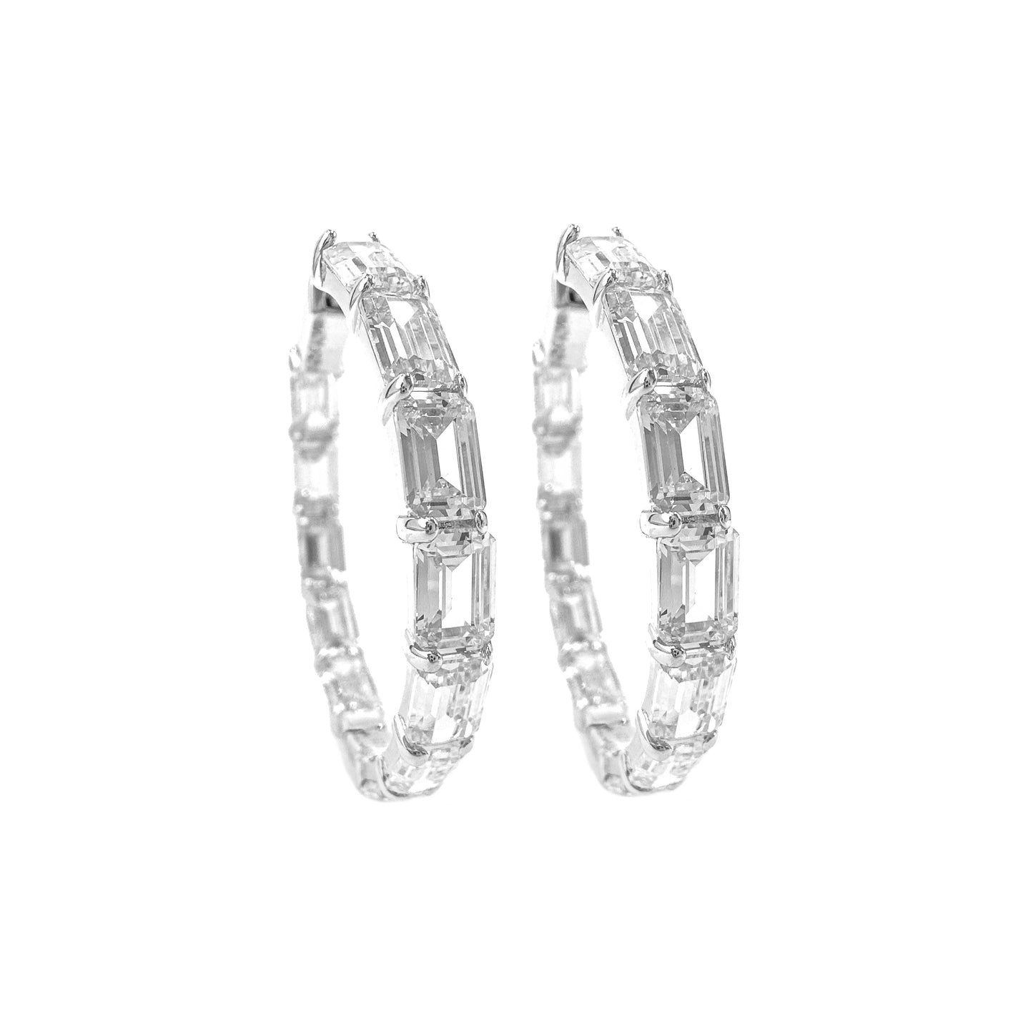 Stone Baguette Earrings