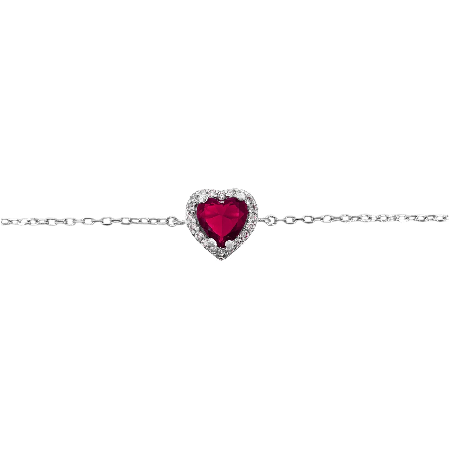 Colorful Stone Heart Bracelet