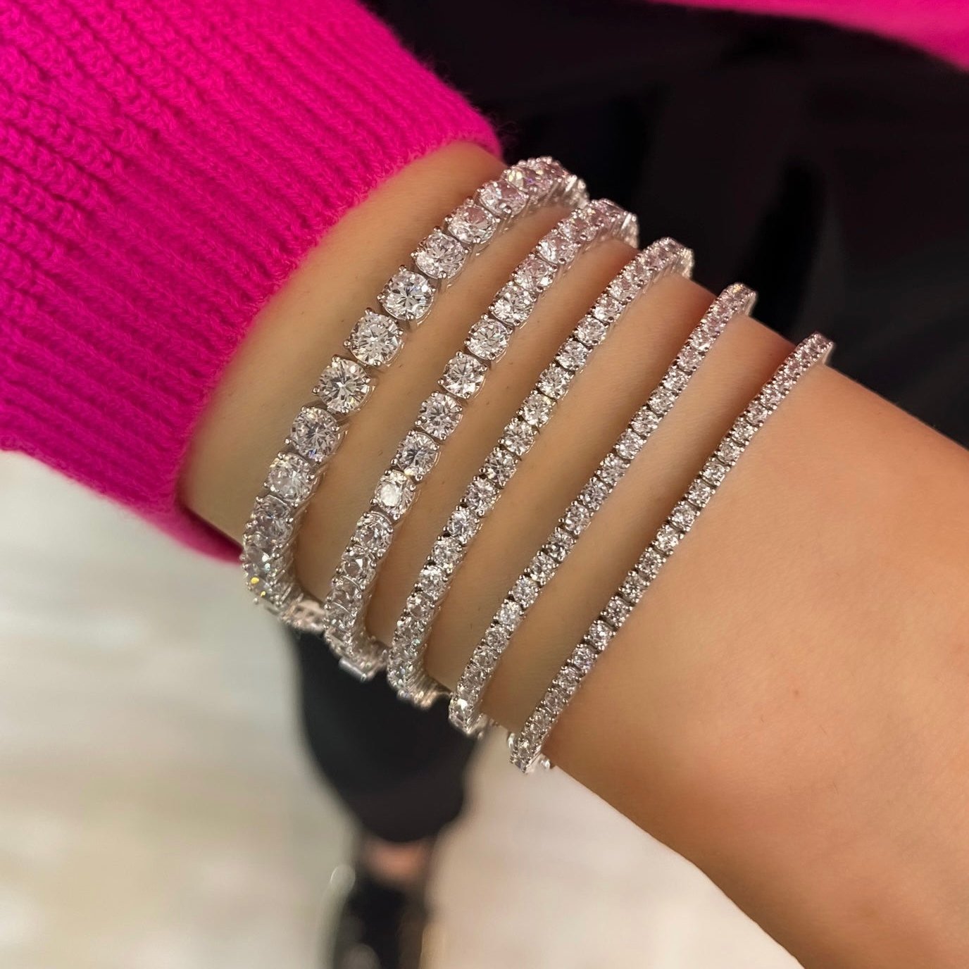 Two and a half mm Tennis Bracelet