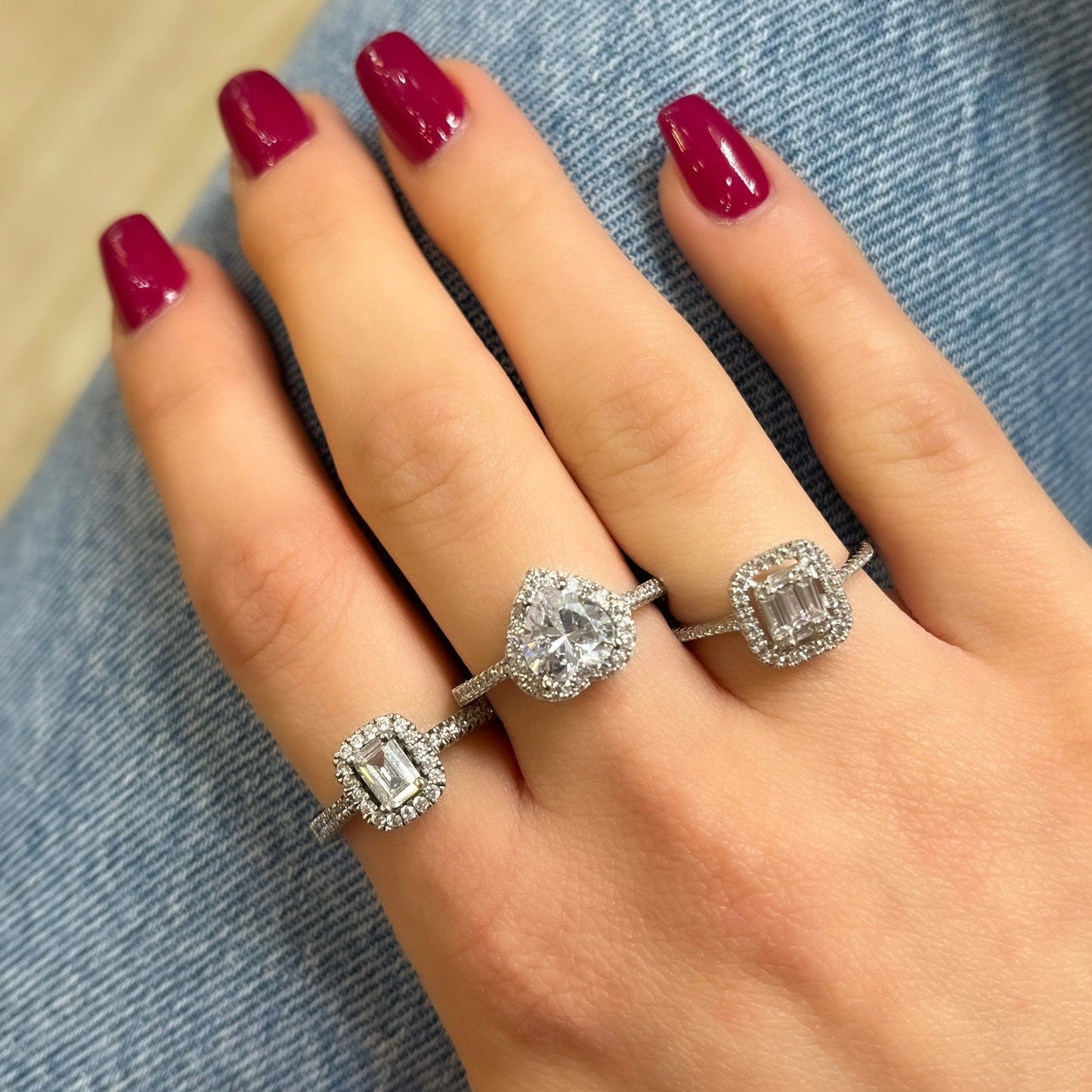 Baguette Stone Ring Model