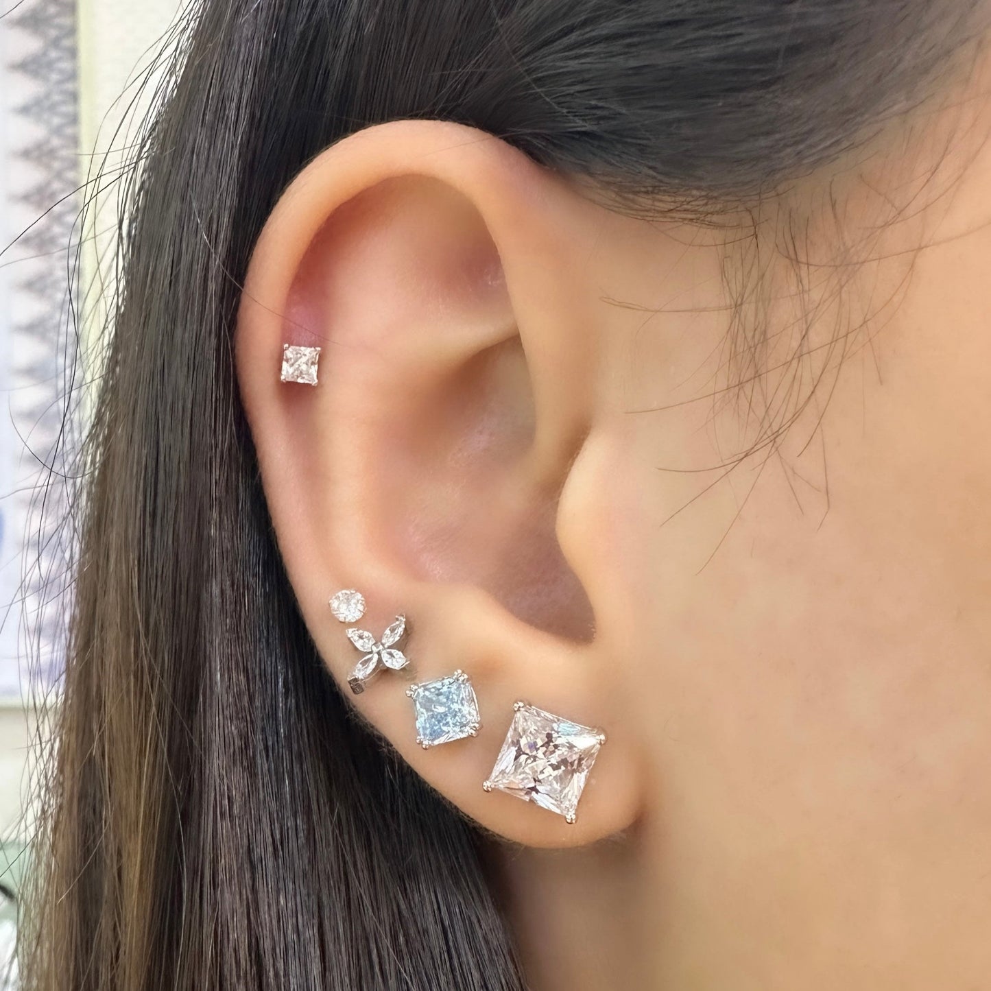 Stone Stud Earrings