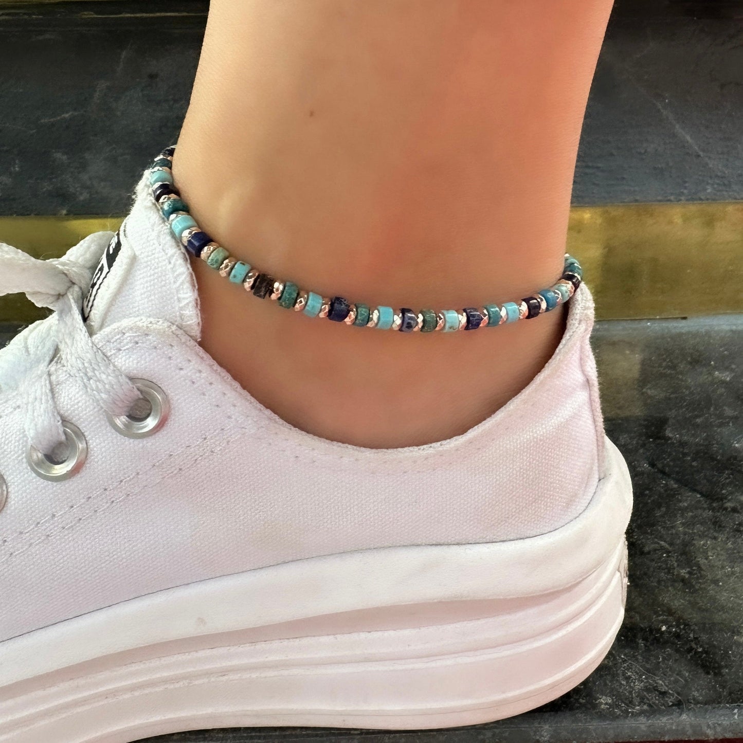 Turquoise Stone Anklet