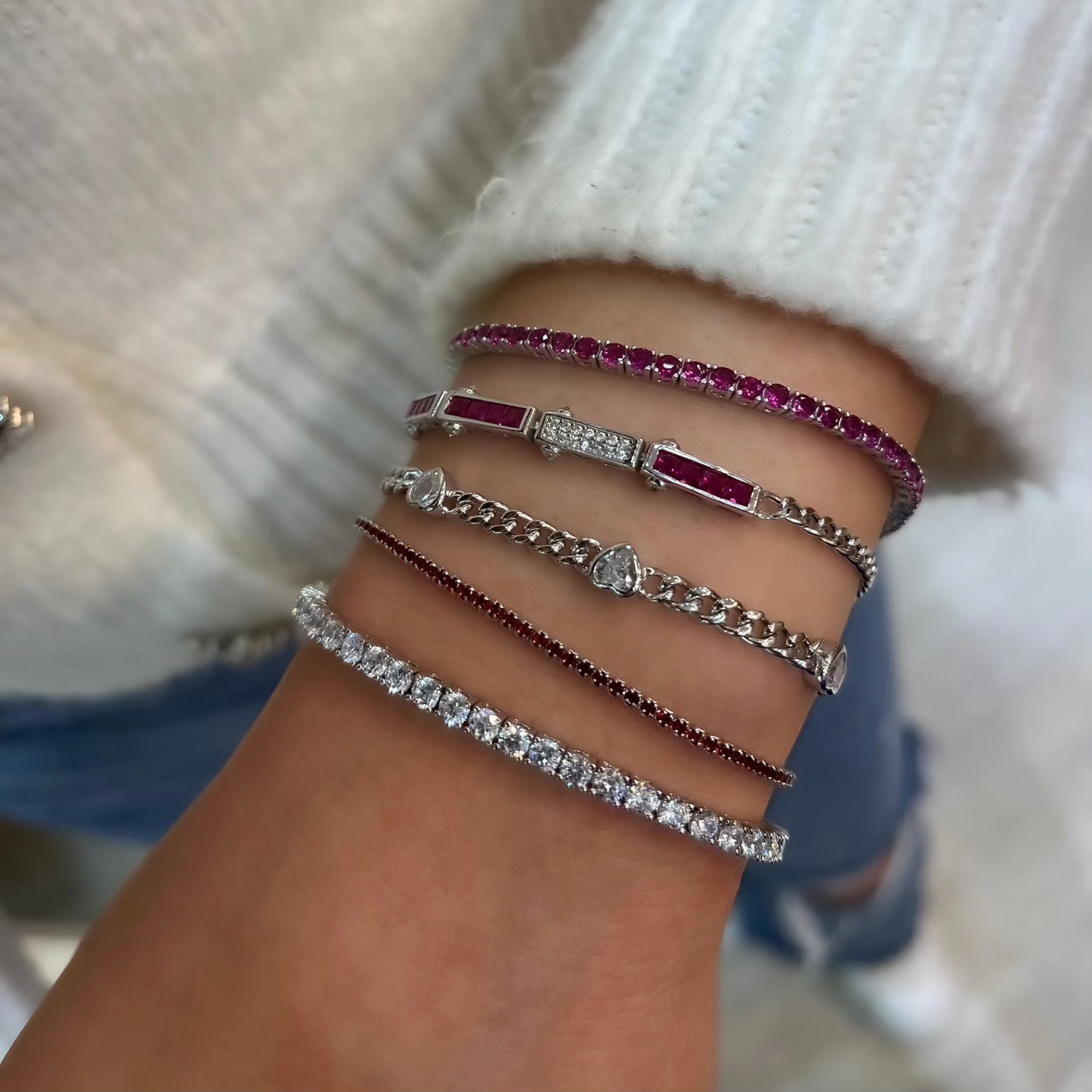 Three mm Tennis bracelet