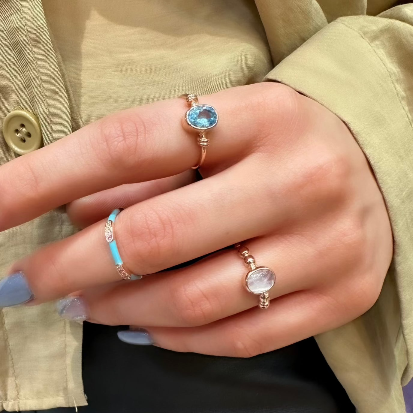 Crystal Quartz Natural Stone Ring