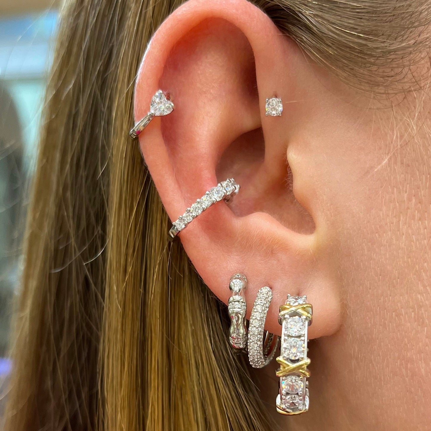 X Full Circle Hoop Earrings