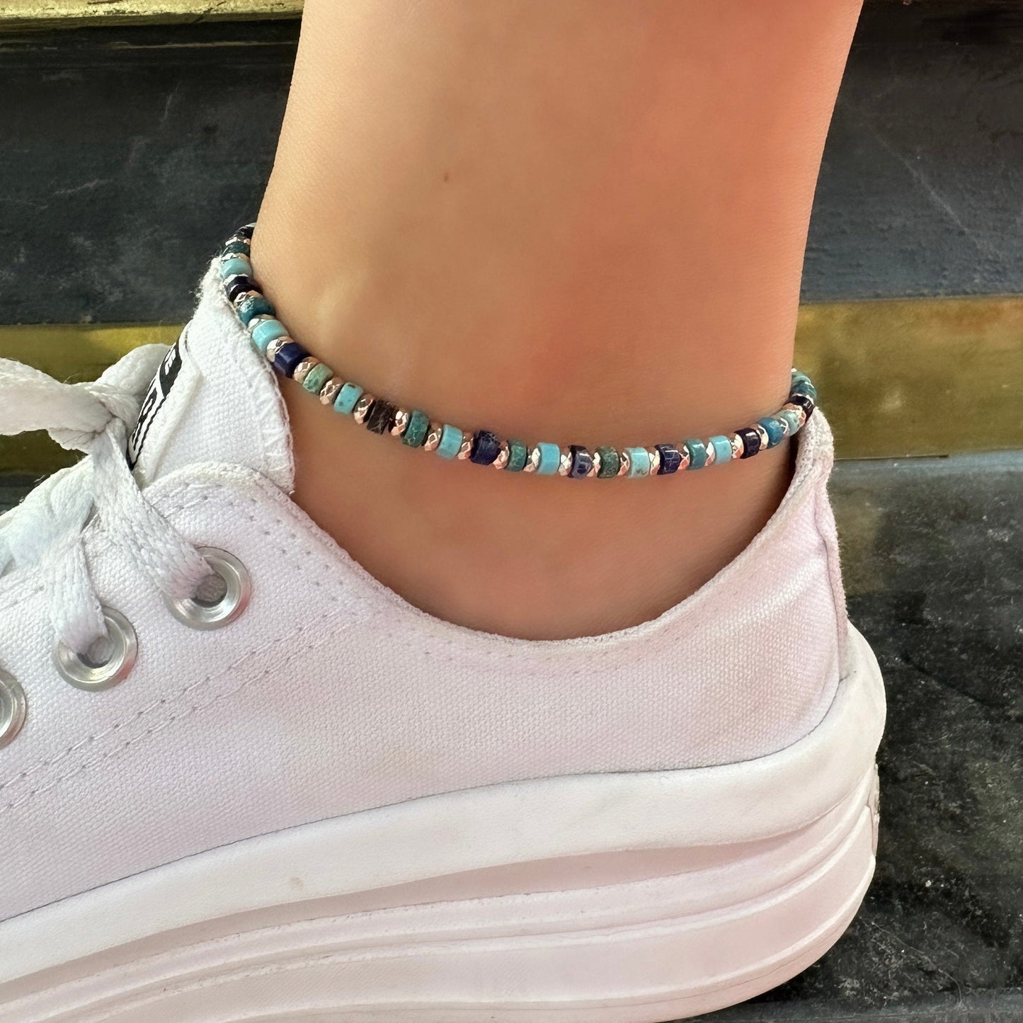 Turquoise Stone Anklet