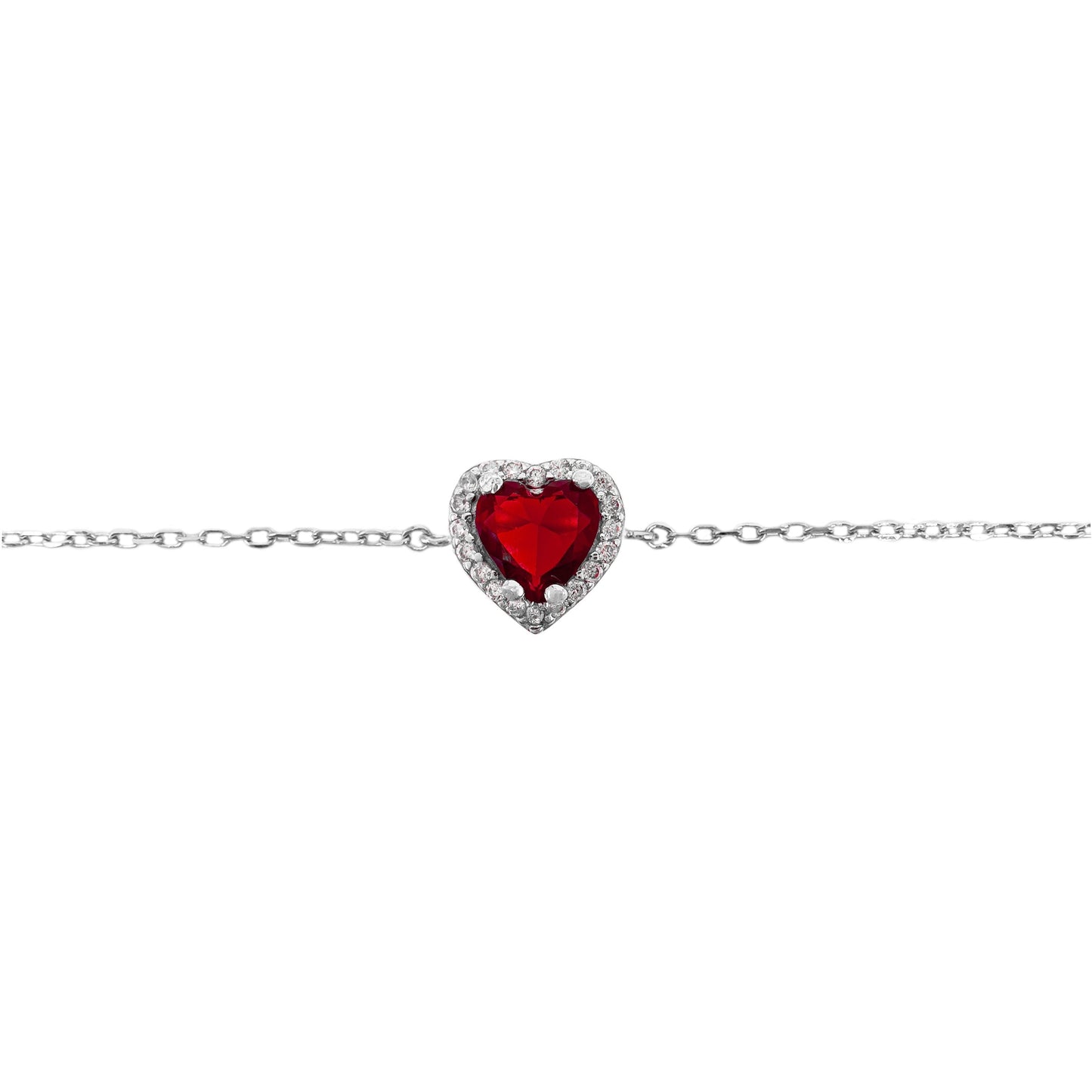 Colorful Stone Heart Bracelet