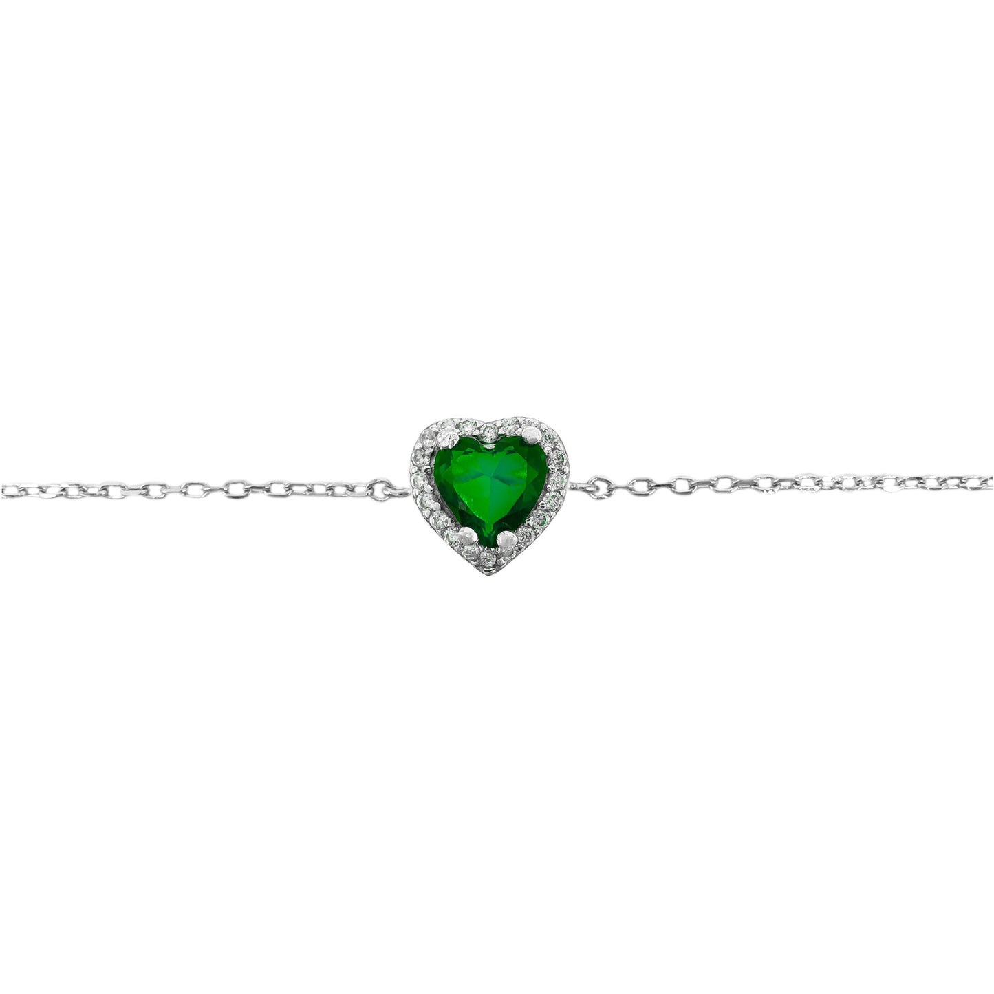 Colorful Stone Heart Bracelet