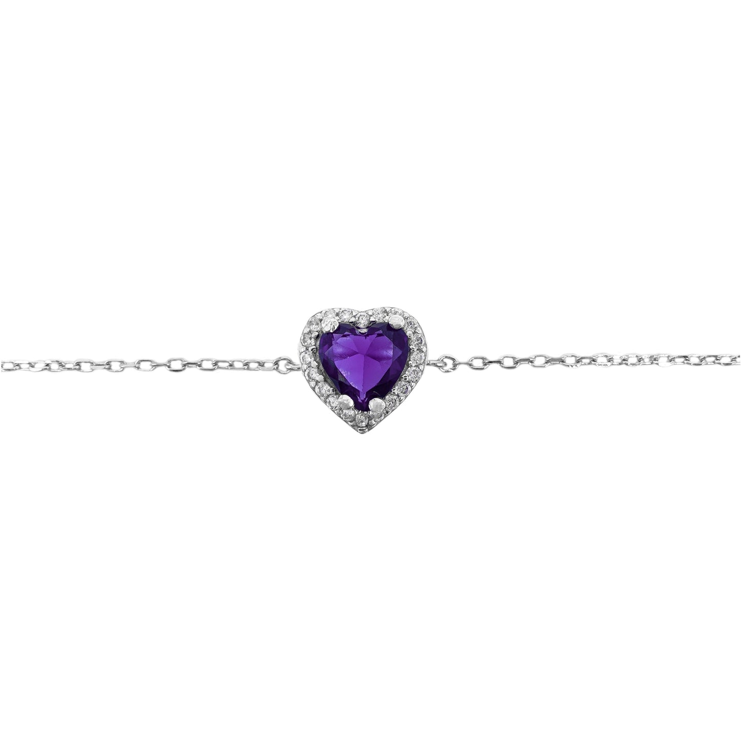 Colorful Stone Heart Bracelet