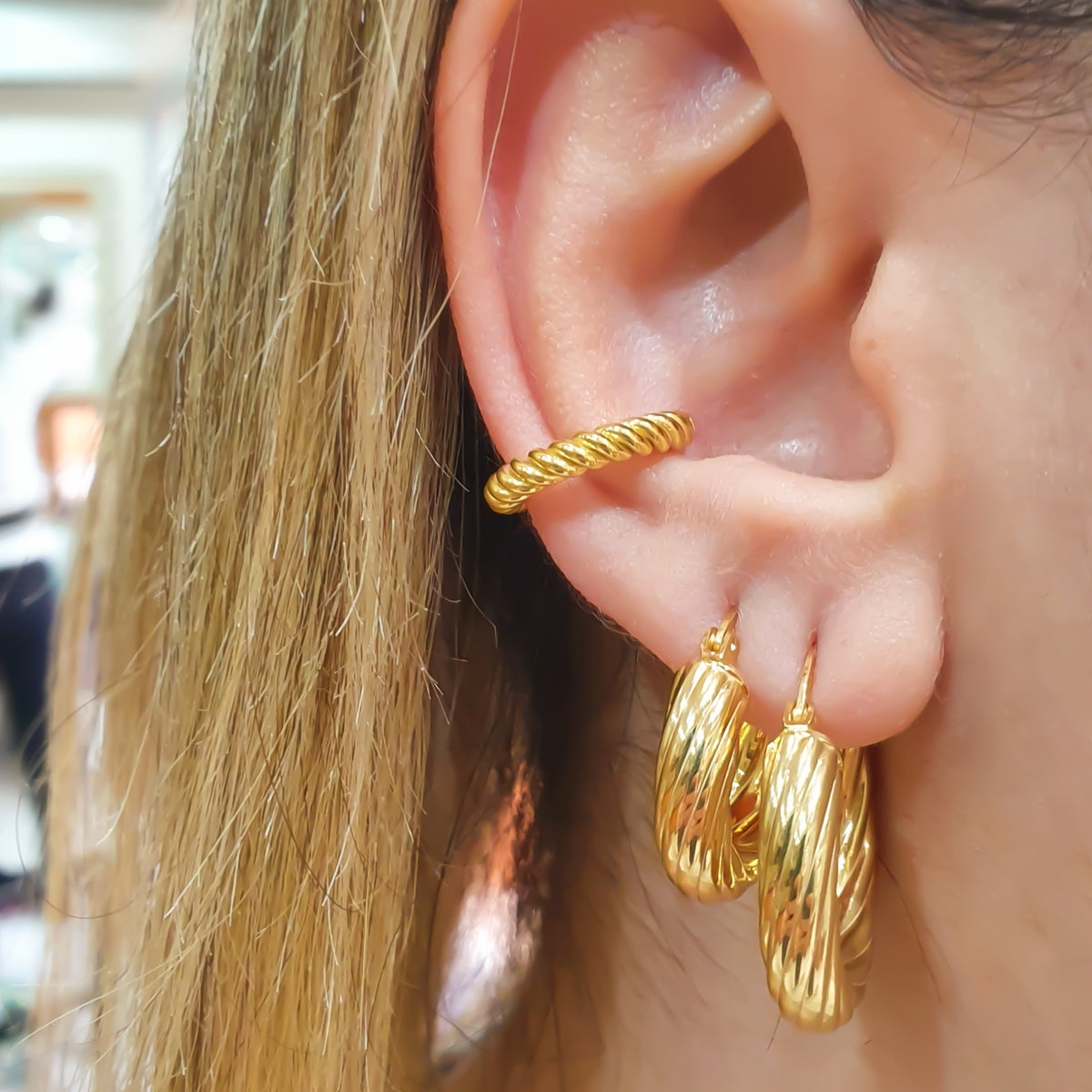 Spiral Hoop Earrings