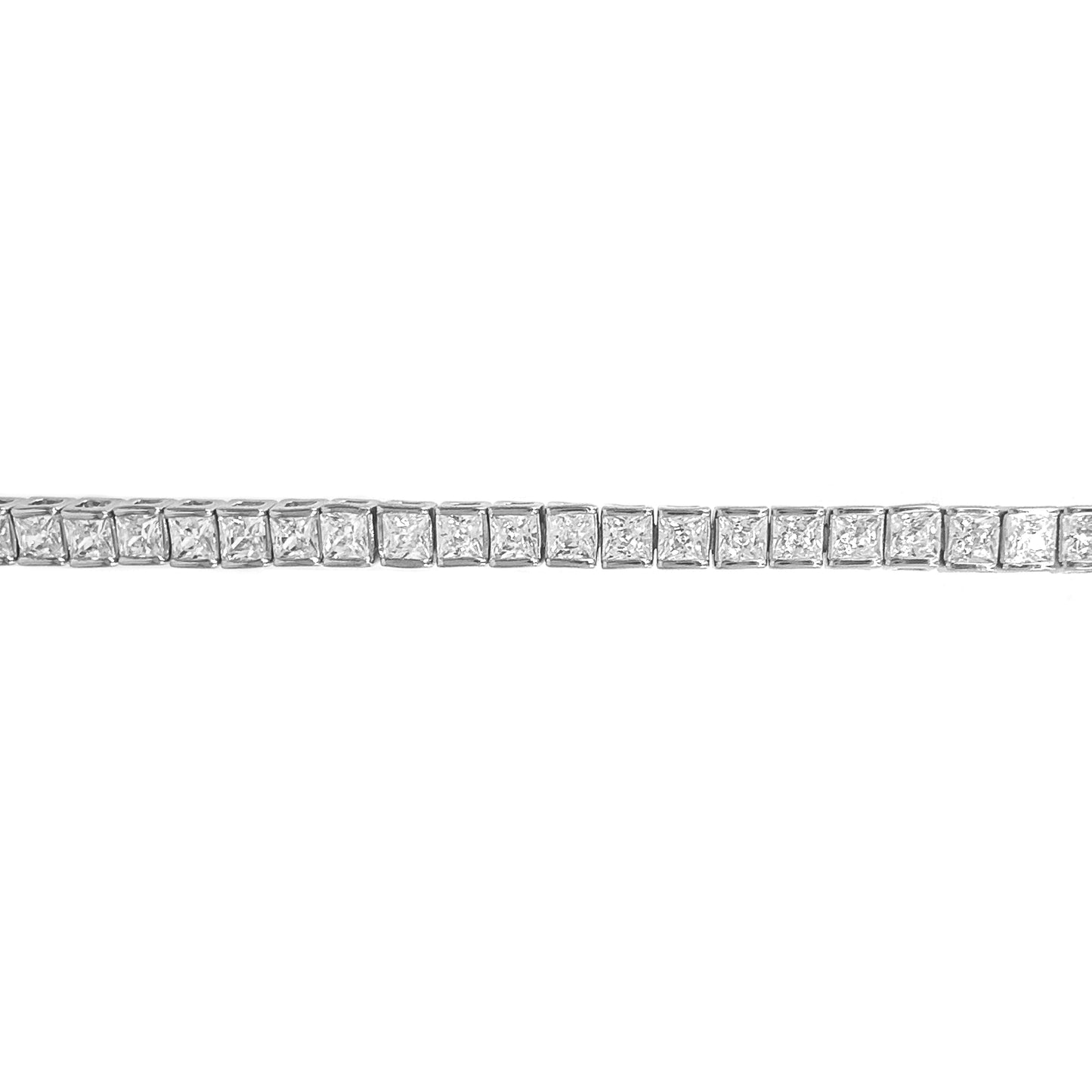 Two mm Square Tennis Bracelet