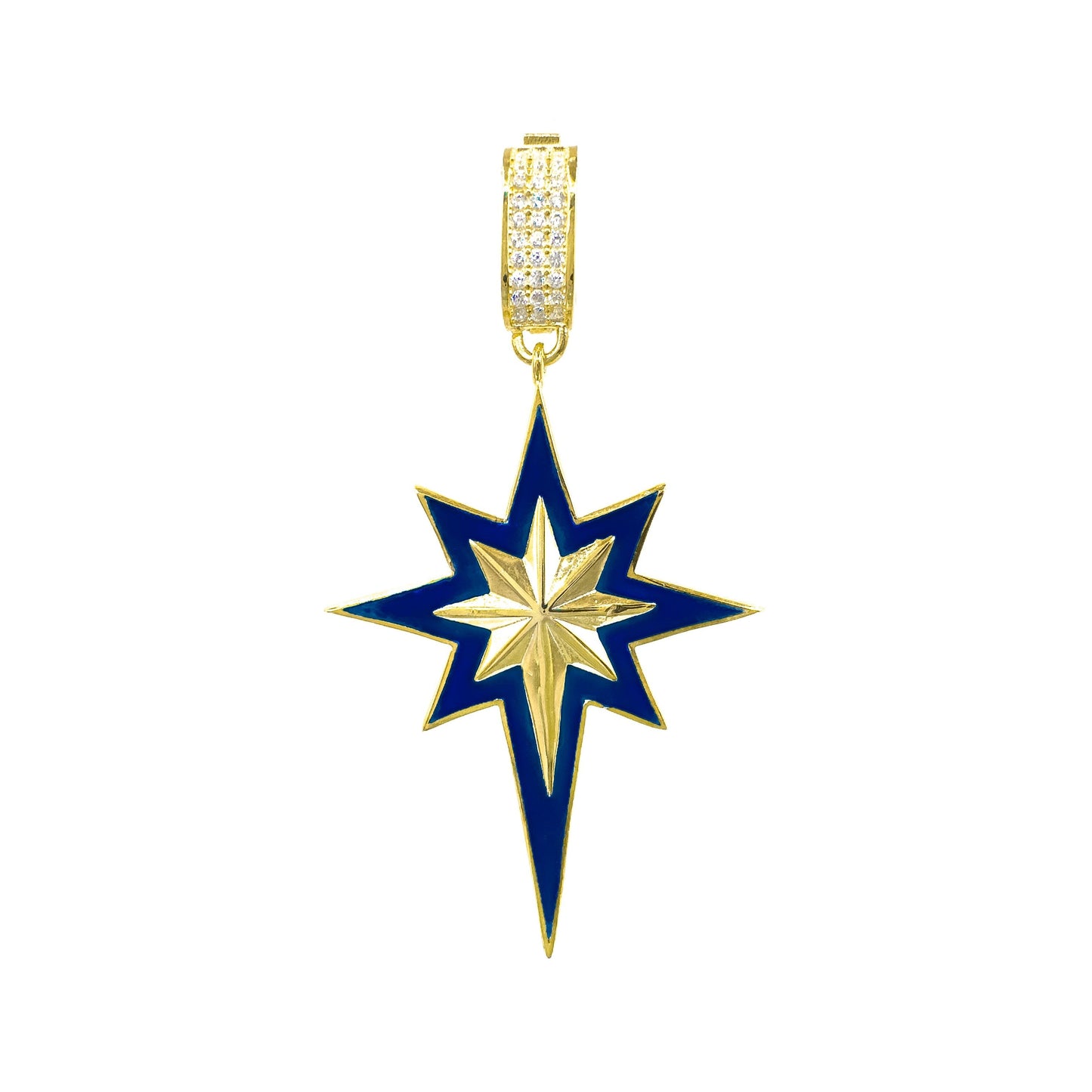 Colorful Enameled Polar Star Pendant / Charm