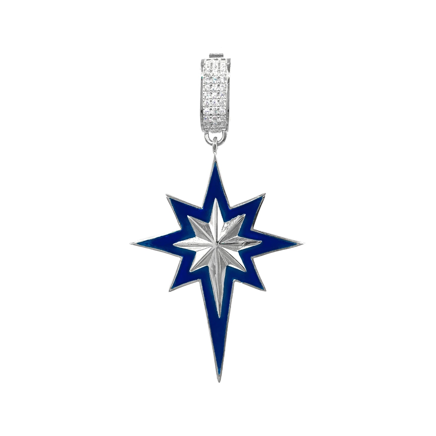 Colorful Enameled Polar Star Pendant / Charm