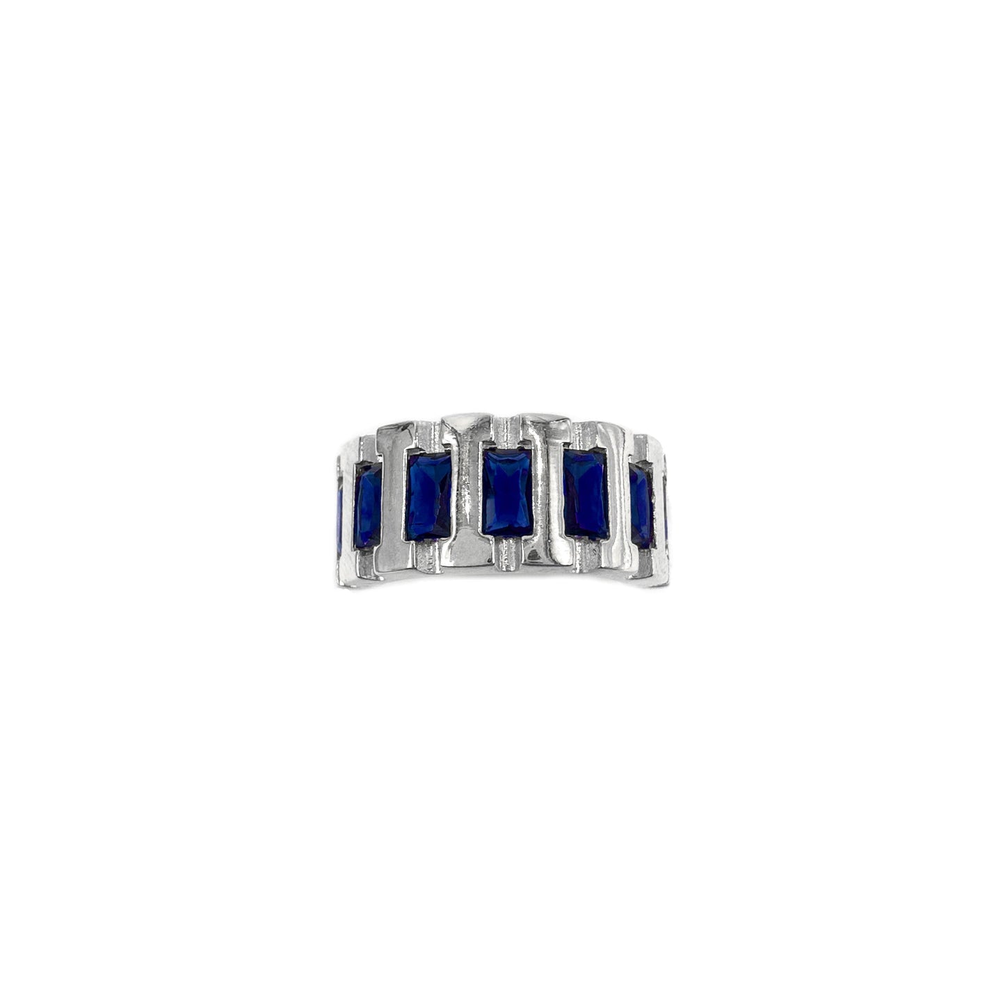 Vintage Ring with Navy Blue Stone