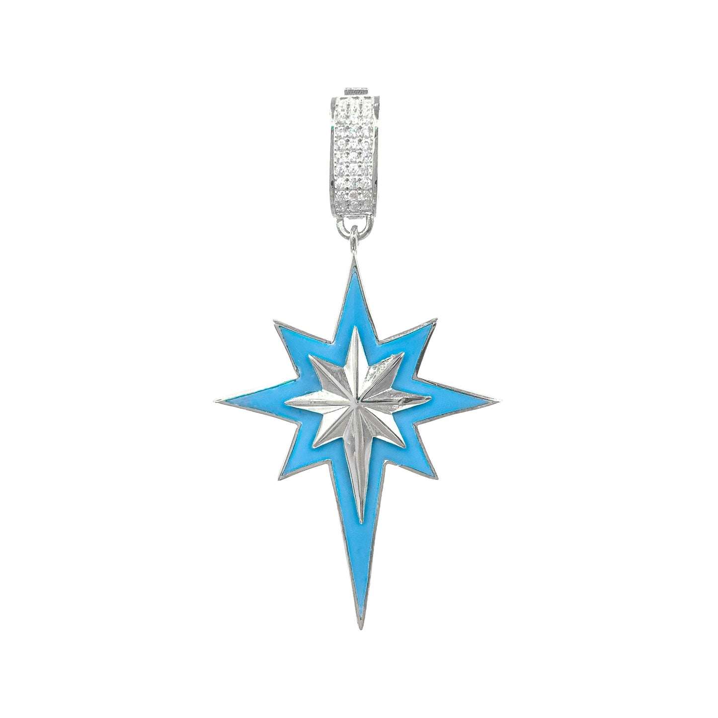 Colorful Enameled Polar Star Pendant / Charm