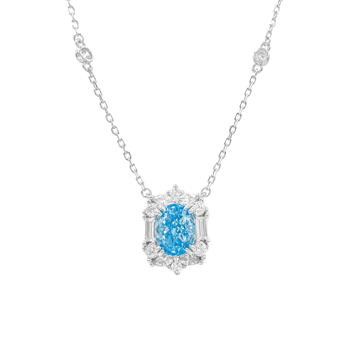 Colored Oval Design Necklace