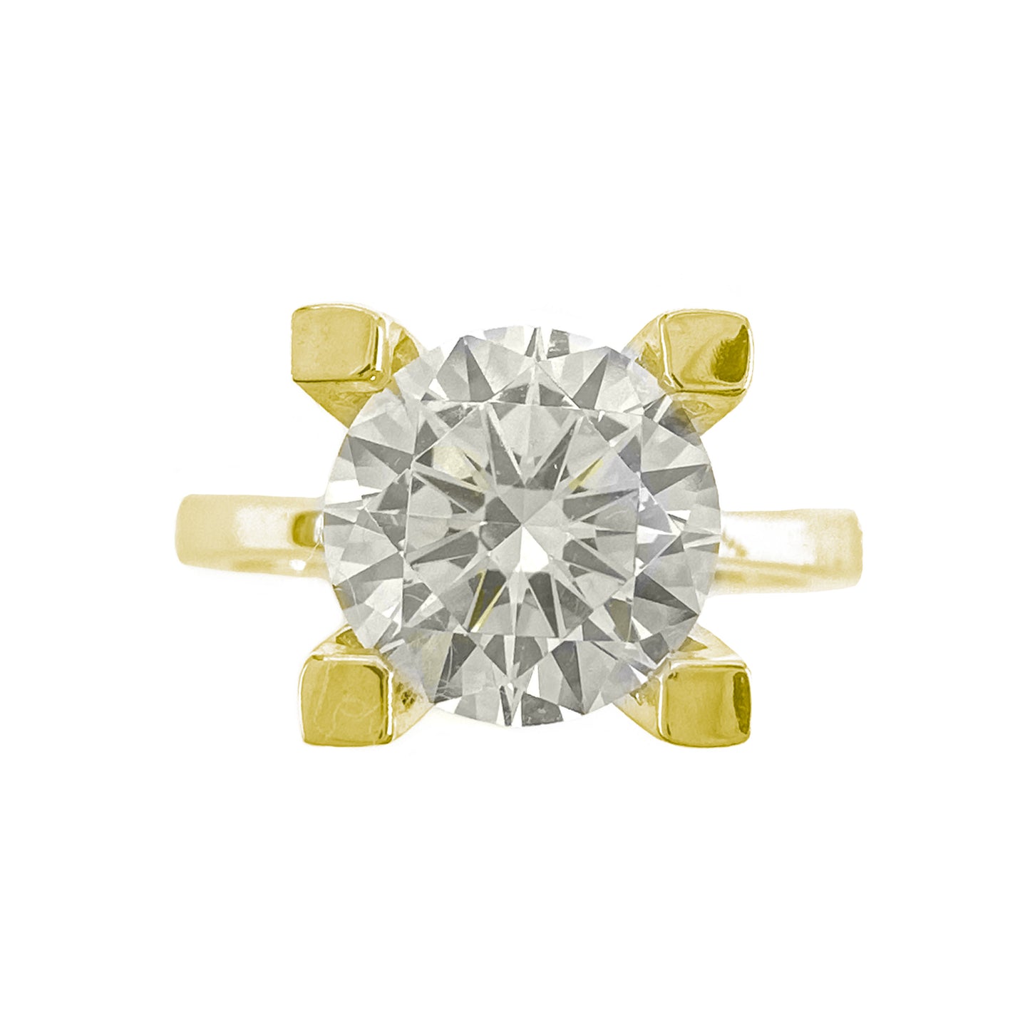 Six Carat G-Color Solitaire Ring