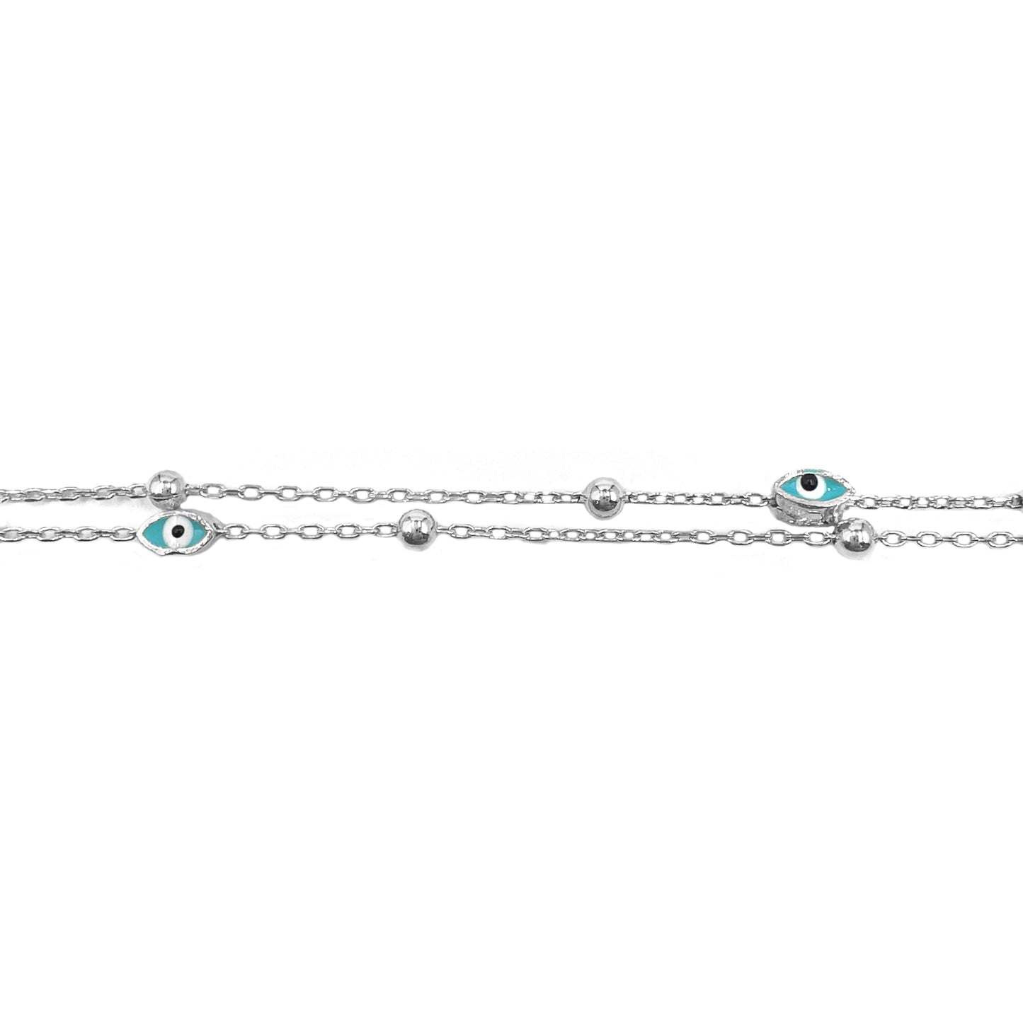 Double Chain Enamel Eye Anklet