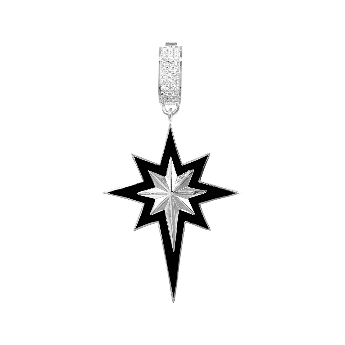 Colorful Enameled Polar Star Pendant / Charm