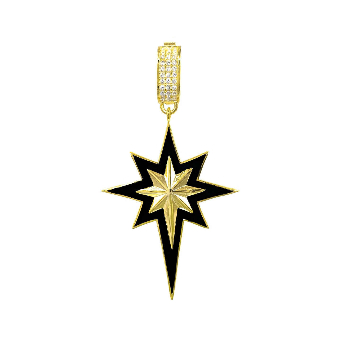 Colorful Enameled Polar Star Pendant / Charm