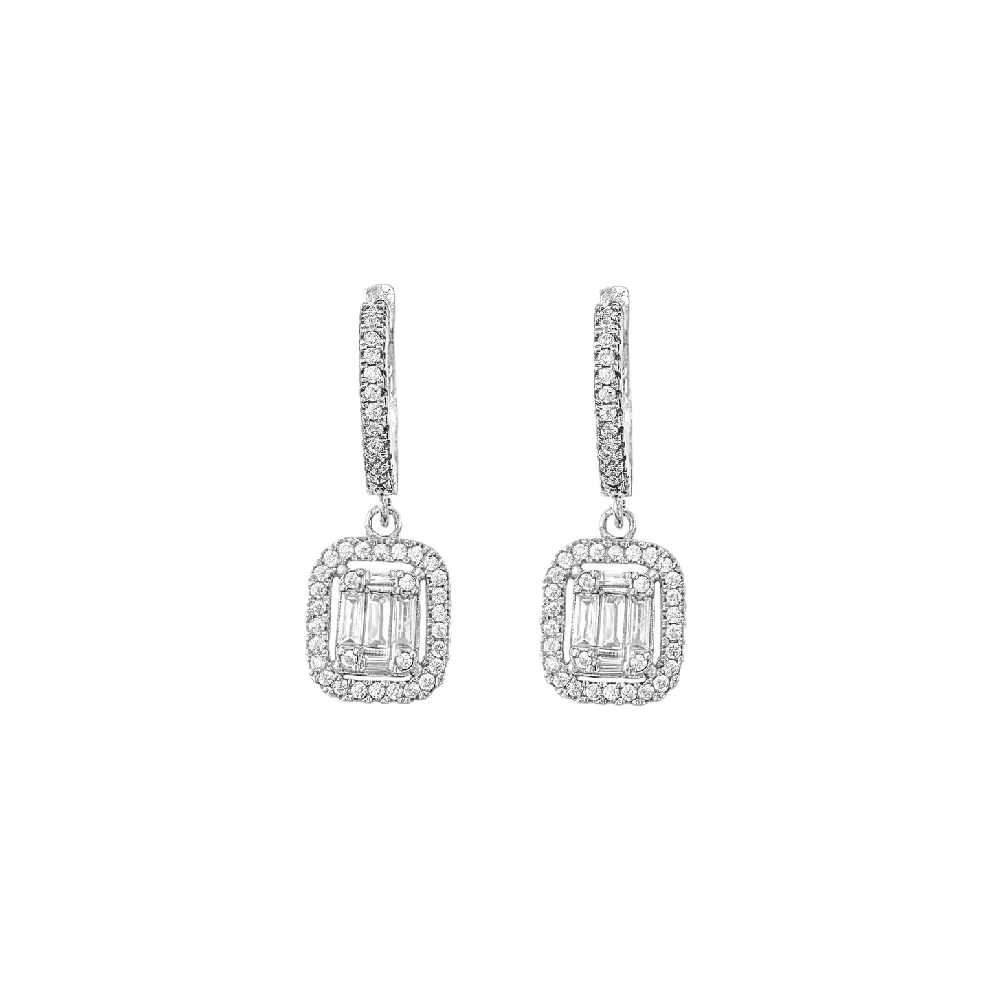 Dangling Baguette Earrings