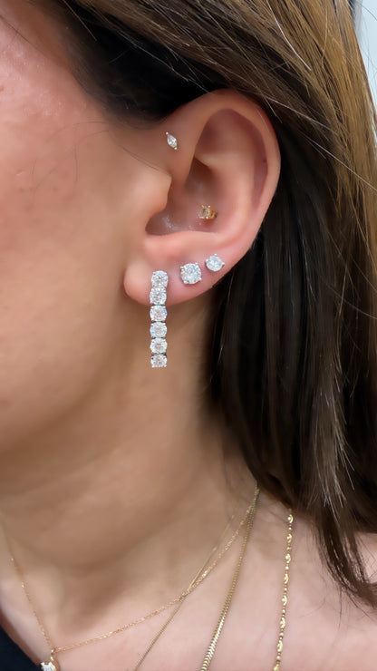 4mm Moissanite Tennis Earring