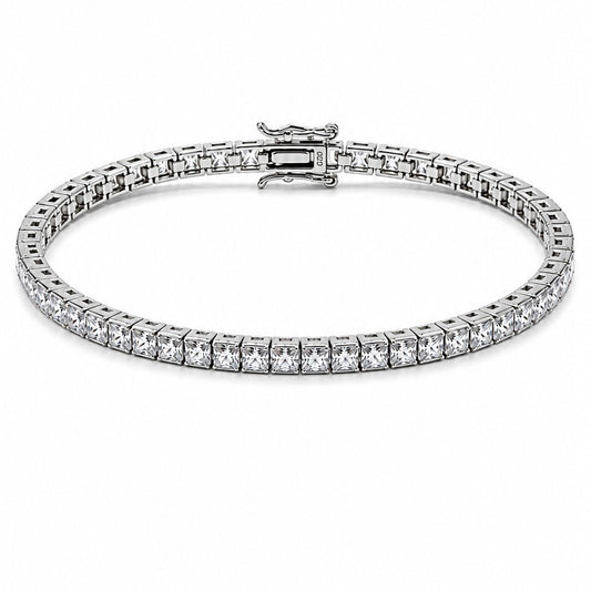 Two and a half mm Square Tennis Bracelet