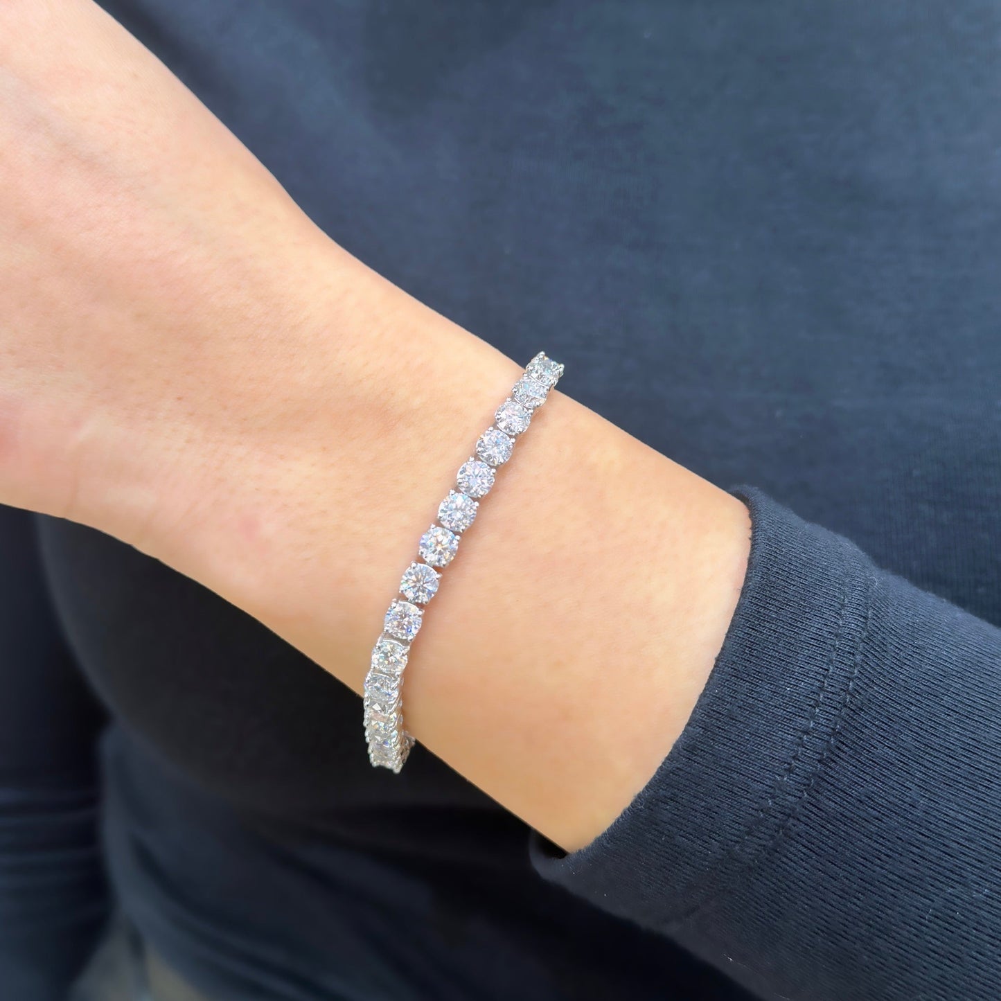 Five mm Moissanite Tennis Bracelet