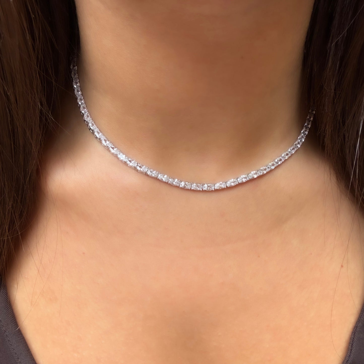 Oval Stone Waterway Necklace