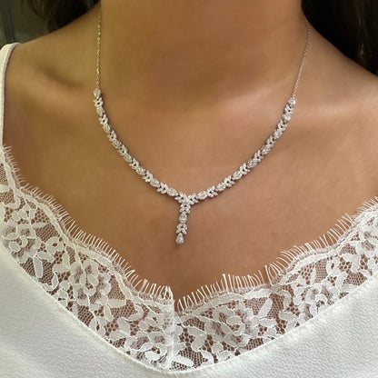 Baguette and Flower Embellished Evening Set