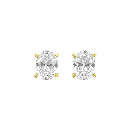 1.25 Carat D-Color Oval Earrings