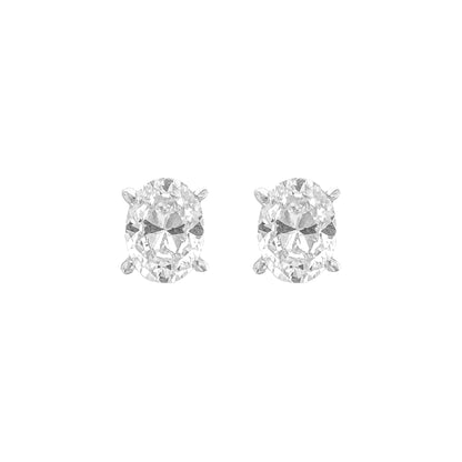 1.25 Carat D-Color Oval Earrings