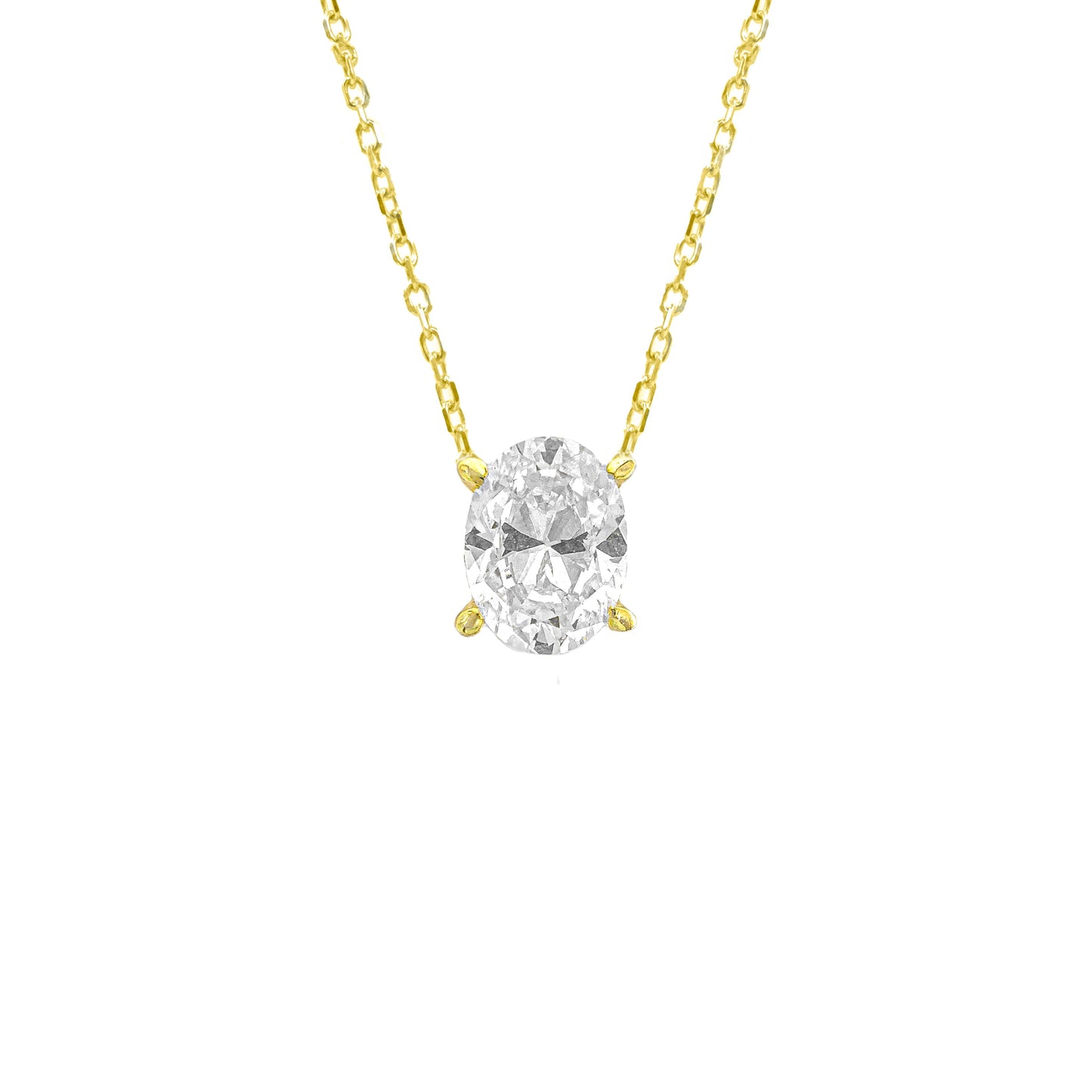 1.25 Carat D-Color Oval Necklace