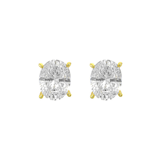 1.75 Carat D-Color Oval Earring