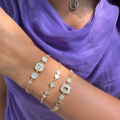 Square Model Mother of Pearl Bracelet