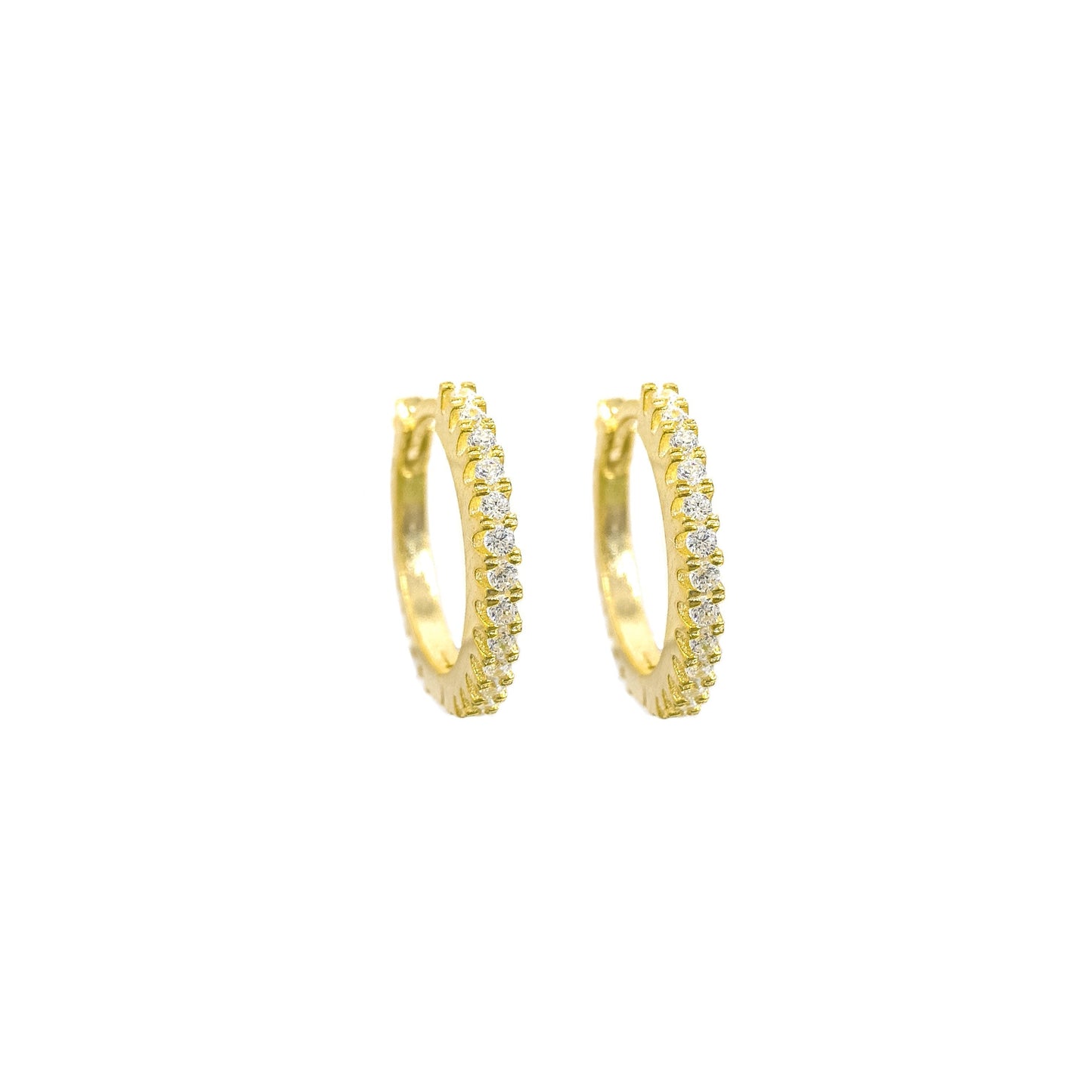 Smallest Size Stone Hoop Earrings