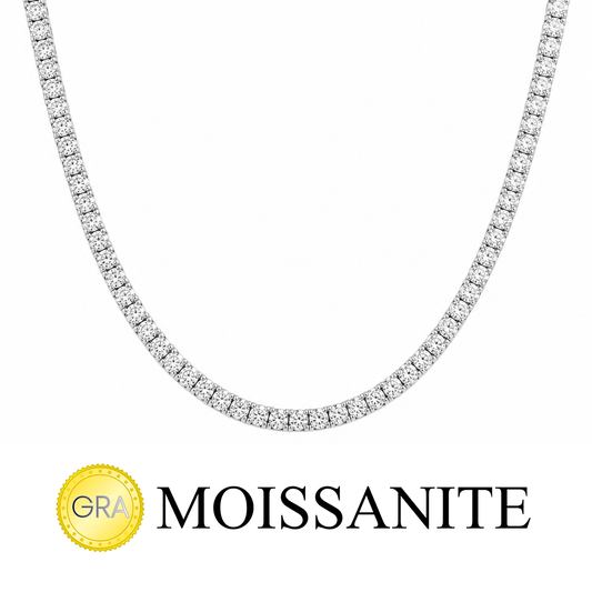 Two and a half mm Moissanite Tennis Necklace