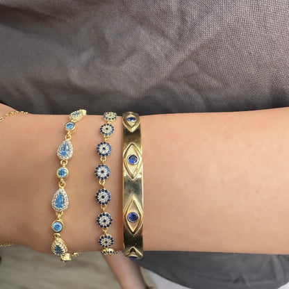 Drop Model Colorful Stone Bracelet