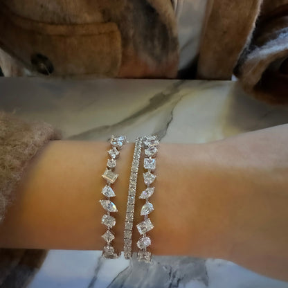 Three and a half mm Moissanite Tennis Bracelet