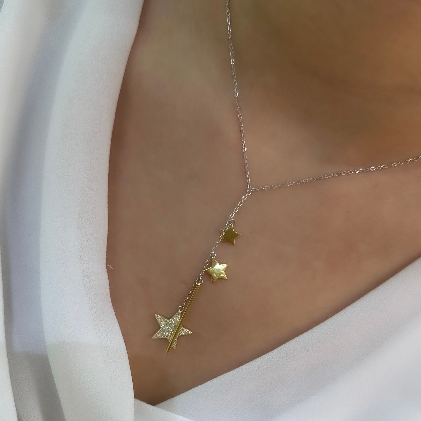 Three Star Necklace