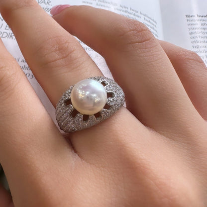 Stone Star Pearl Ring