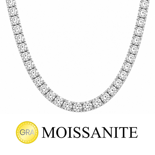 Three and A Half mm Moissanite Tennis Necklace