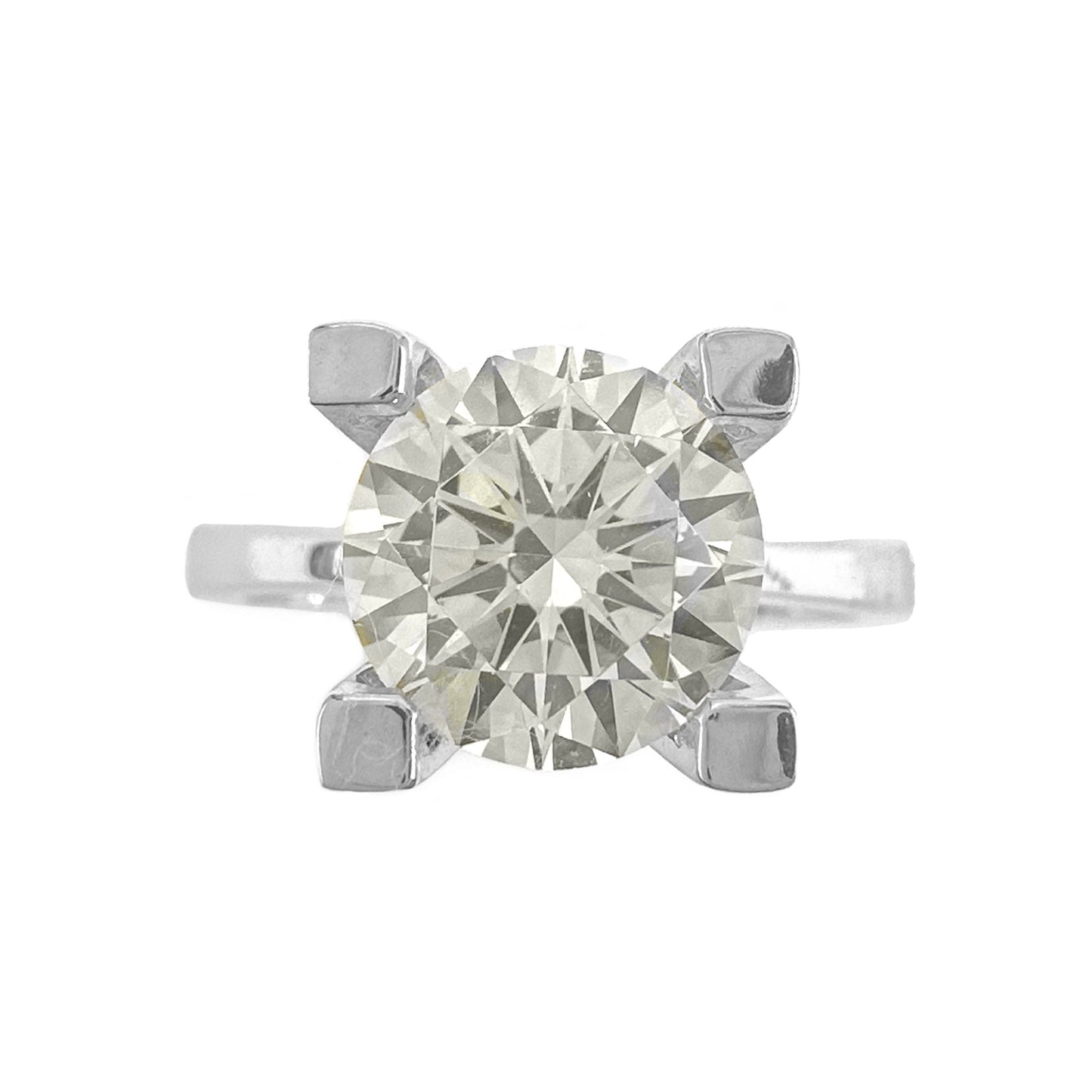 Six Carat Moissanite Solitaire Ring