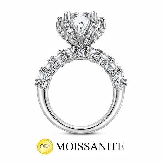 Four Carat Moissanite Designer Ring