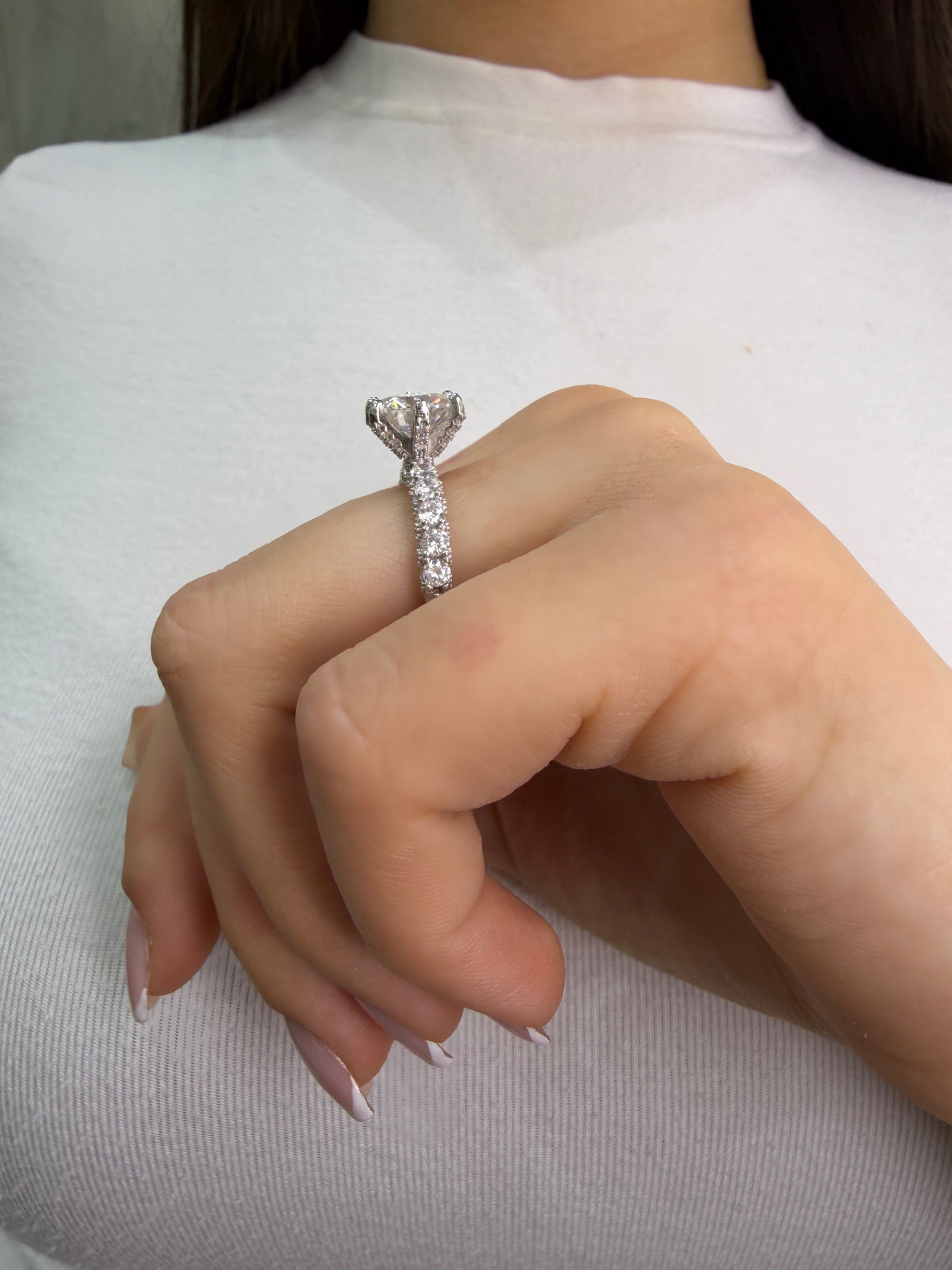 Two Carat Moissanite Solitaire Design Ring
