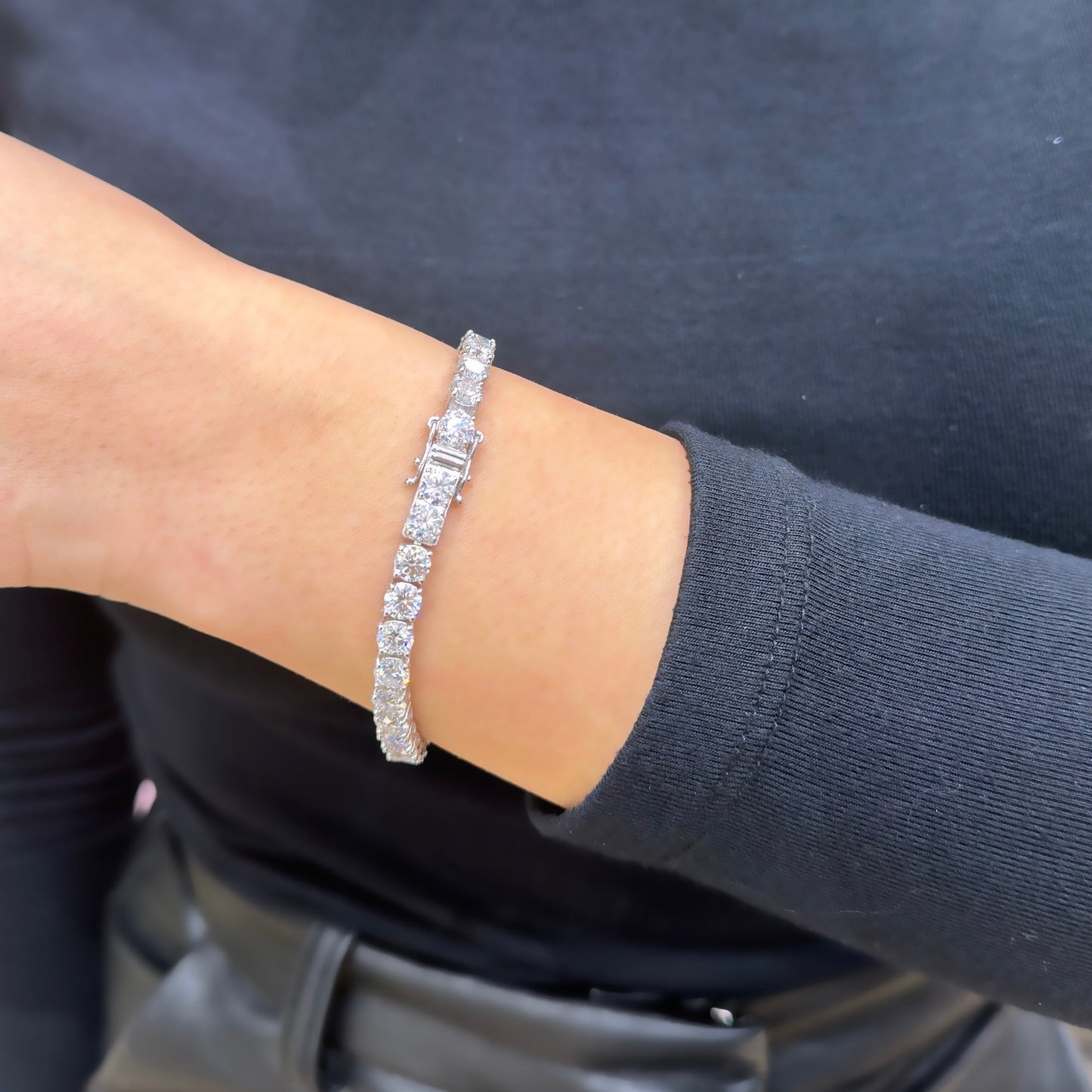 Five mm Moissanite Tennis Bracelet