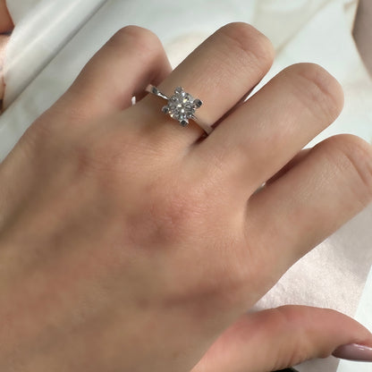 0.80 Carat Moissanite Solitaire Ring
