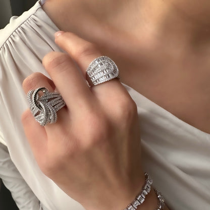 C Baguette Stone Ring