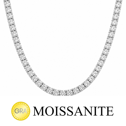 Three mm Moissanite Tennis Necklace